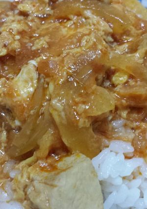 トマトの親子丼-レシピのメイン写真