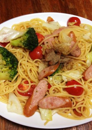 ウインナーとキャベツのバター醤油パスタ-レシピのメイン写真