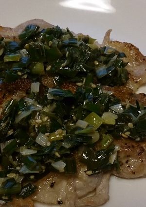 豚ロースのネギニラ塩レモンタレ-レシピのメイン写真