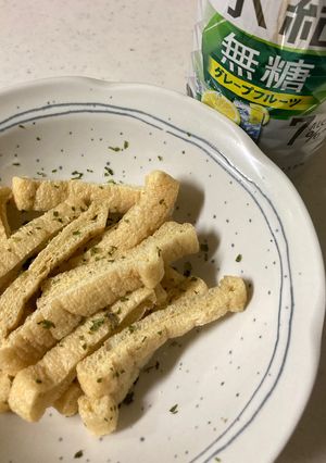 油揚げのレンチンカリカリおつまみ-レシピのメイン写真