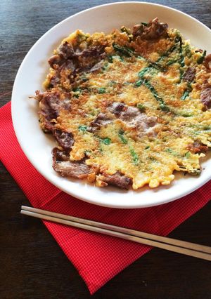 簡単☆カリもちっ美味♪豚キムチーズチヂミ-レシピのメイン写真