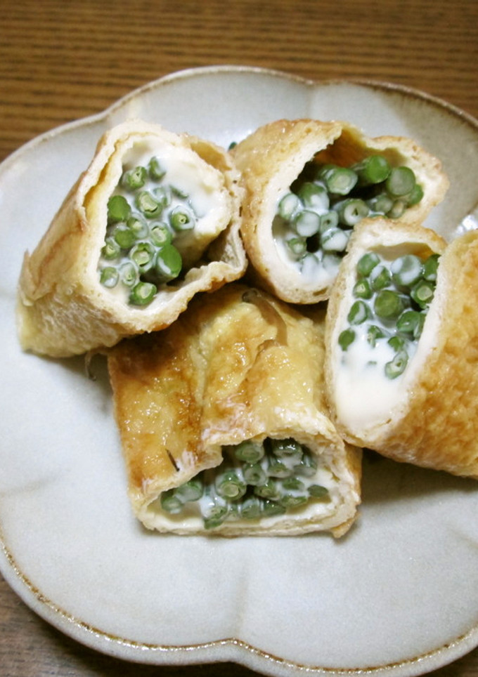 ササゲとチーズのお揚げ包み焼き-レシピのメイン写真