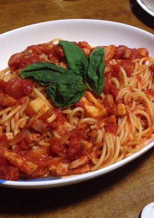超簡単シーフードトマトパスタ-レシピのメイン写真