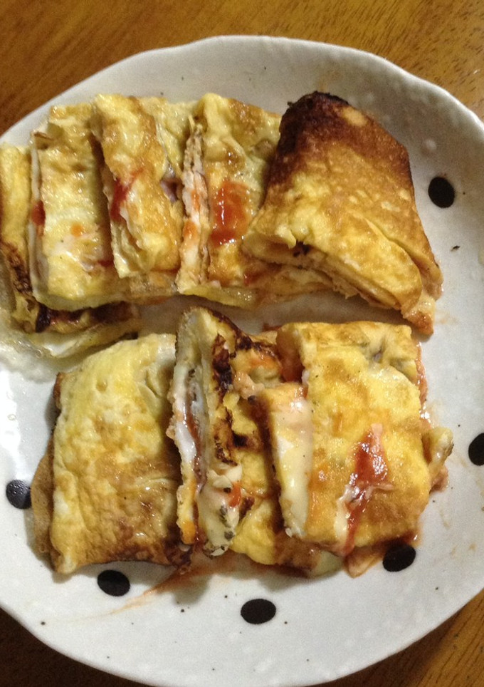 チーズとバジルの簡単卵焼き-レシピのメイン写真