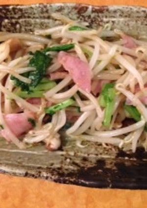 スライスハムともやしのショウガ風味炒め-レシピのメイン写真