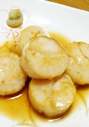 おつまみに！簡単ホタテのわさび醤油蒸し-レシピのメイン写真