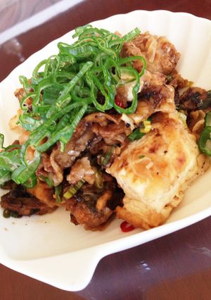 サンマと豆腐の中華ネギソ一ス-レシピのメイン写真