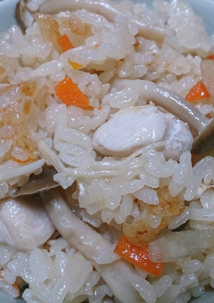 白だしde鶏肉ときのこの炊き込みご飯-レシピのメイン写真