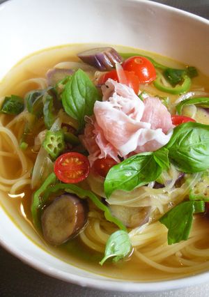 野菜たっぷりのスープスパゲティ♪-レシピのメイン写真