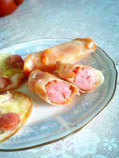 餃子の皮で時短♡ウインナーのパイ焼き風-レシピのメイン写真