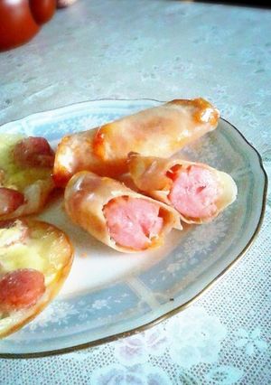 餃子の皮で時短♡ウインナーのパイ焼き風-レシピのメイン写真