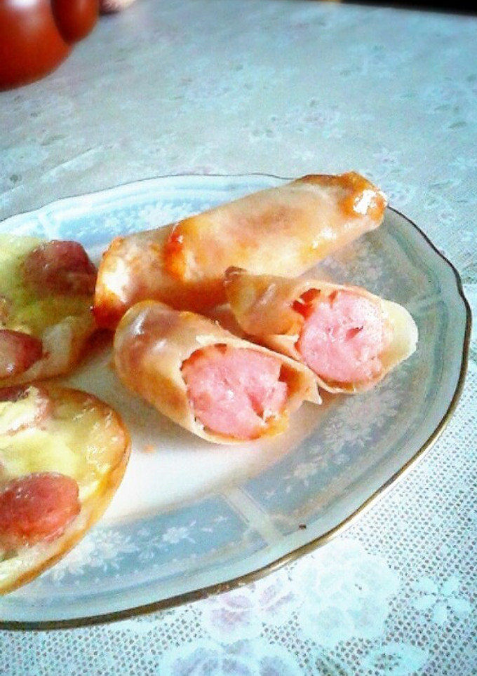 餃子の皮で時短♡ウインナーのパイ焼き風-レシピのメイン写真