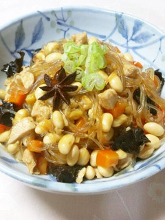 きくらげ&春雨の中華風煮豆-レシピのメイン写真