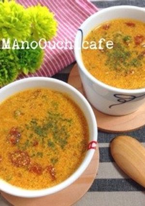 キノコとトマトのミルクカレースープ-レシピのメイン写真
