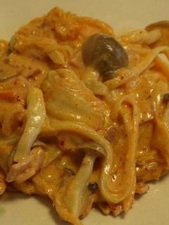 キムチときのこの豆乳パスタ-レシピのメイン写真