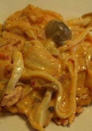 キムチときのこの豆乳パスタ-レシピのメイン写真