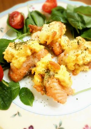 鮭のマヨたまチーズオーブン焼き-レシピのメイン写真