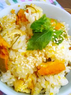*ほっこり南瓜の炊き込みご飯*-レシピのメイン写真