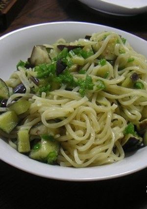 茄子とビーマンの汁なし中華そば-レシピのメイン写真