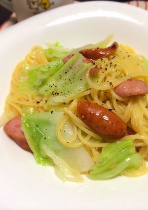 【話題入り】キャベツとウインナーのパスタ-レシピのメイン写真
