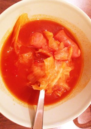 残ったキャベツでスープ トマト編※圧力鍋-レシピのメイン写真