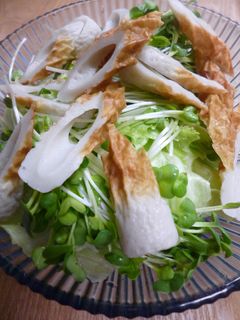 レタス・かいわれ・ちくわのサラダ-レシピのメイン写真