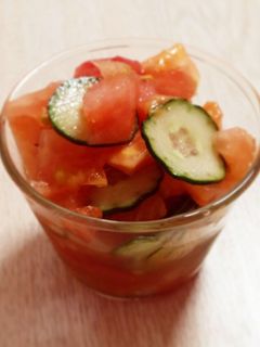 無塩なのに美味しい♡トマトと胡瓜のマリネ-レシピのメイン写真