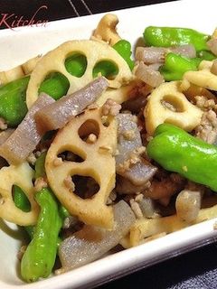 ししとうと蓮根の味噌炒め-レシピのメイン写真
