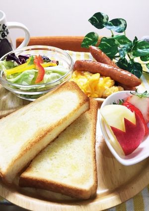 簡単♪休日のモーニングプレート朝ご飯-レシピのメイン写真