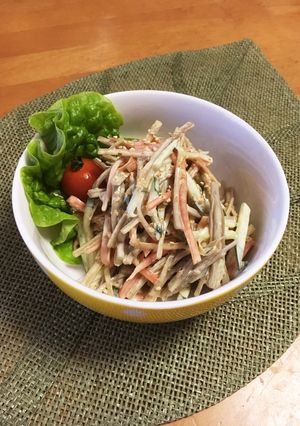 リメイク！こく旨♡きんぴらごぼうサラダ-レシピのメイン写真