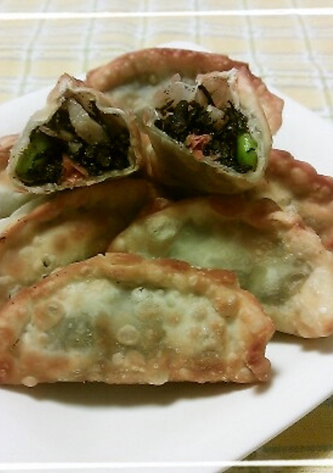 ひじき煮リメイク！わさびひじきの揚げ餃子-レシピのメイン写真