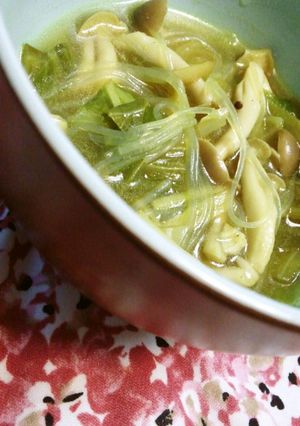 減塩✿キャベツと春雨の❀酢パイスープ-レシピのメイン写真