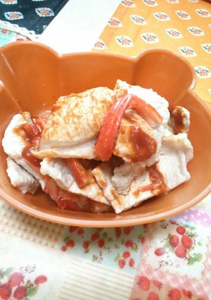 豚肉かにかまケチャップ和え-レシピのメイン写真