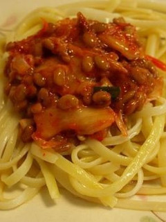 火を使わないキムチ納豆パスタ-レシピのメイン写真