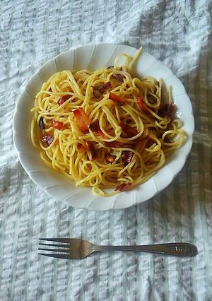 簡単美味しいピリ辛ペペロンチーノ。-レシピのメイン写真