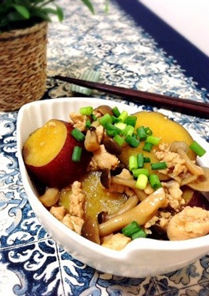 さつま芋の鶏そぼろ煮-レシピのメイン写真