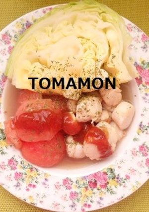 簡単丸ごとキャベツ・ホタテ・とまとスープ-レシピのメイン写真