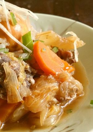 ピリ辛とりもつ煮。栄養満点食欲増進。-レシピのメイン写真