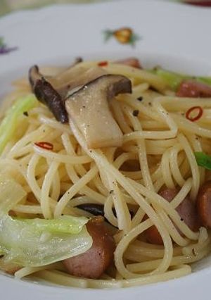 ソーセージとキャベツのペペロンチーノ-レシピのメイン写真