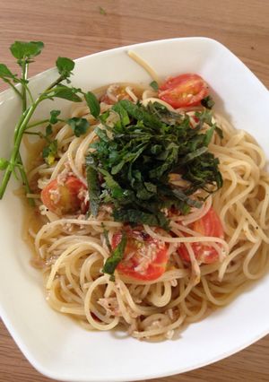 ツナとトマトのパスタ-レシピのメイン写真