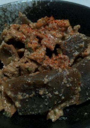 るる141 簡単！甘辛牛もつのどて焼き♪-レシピのメイン写真