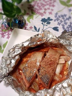 ♪生鮭とキノコのホイル焼き♪-レシピのメイン写真