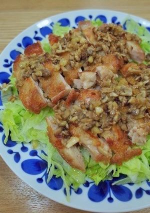 かりかりチキンの塩レモンきのこソース-レシピのメイン写真