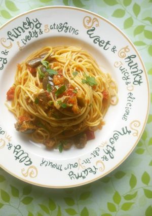 さんまナスのラグースパゲティ-レシピのメイン写真