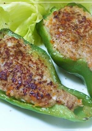 ☆野菜たっぷり卯の花ひき肉詰めピーマン☆-レシピのメイン写真