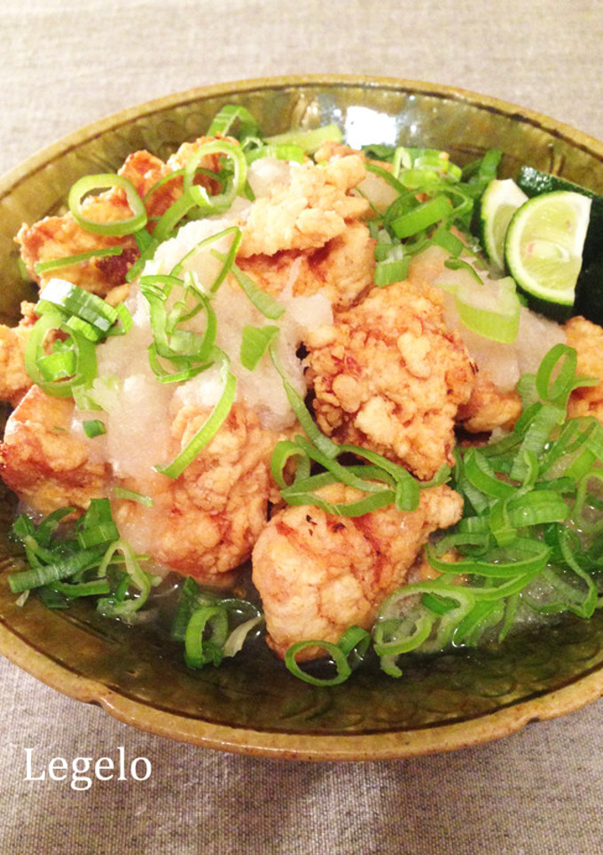 鶏むね肉の唐揚げ♪三杯酢大根おろし和え-レシピのメイン写真