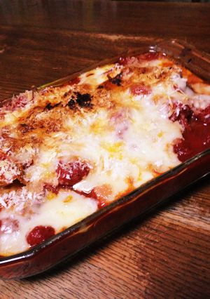 茄子と豚バラ肉のオーブン焼き-レシピのメイン写真