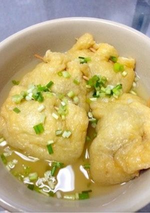 豆腐と挽肉と卵で油揚げの包み煮-レシピのメイン写真