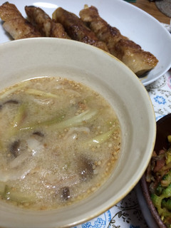 豚バラとみょうがのごま味噌豚汁^_^-レシピのメイン写真