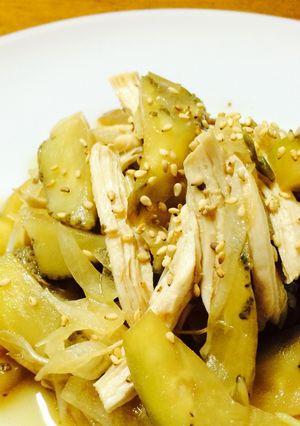 茄子と鶏肉の中華風サラダ-レシピのメイン写真